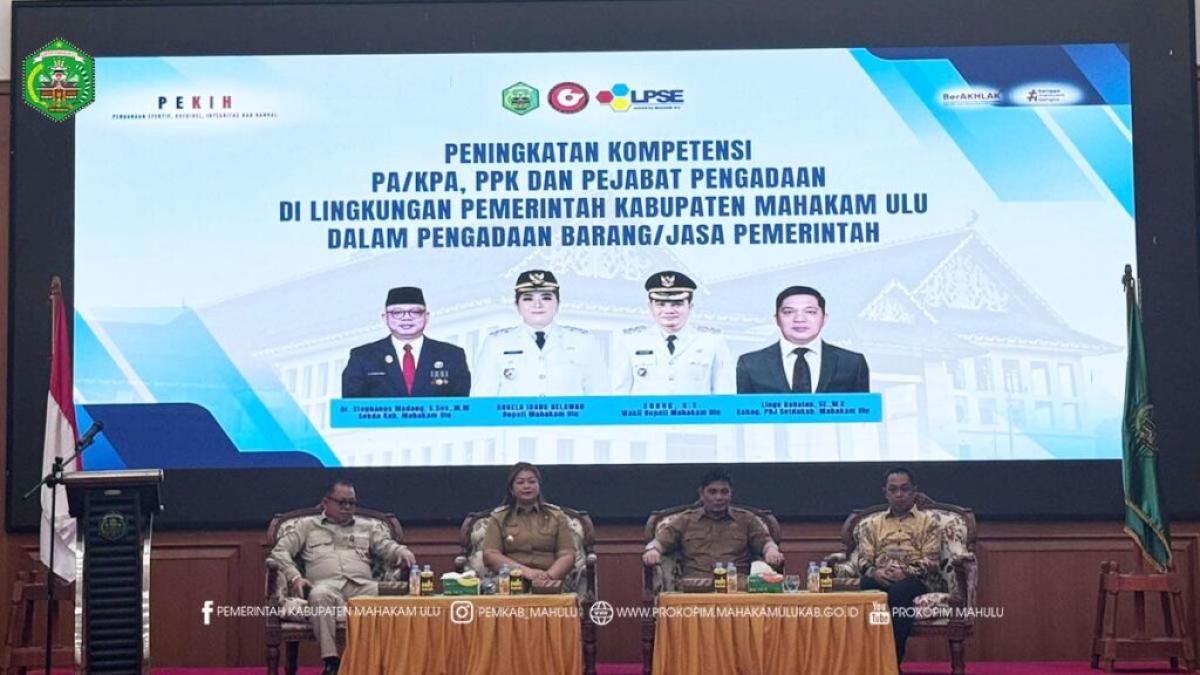 Bupati Mahulu Buka Pelatihan Peningkatan Kompetensi Pengadaan